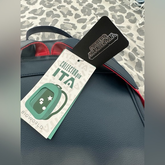 My Hero Academia backpack Navy, red, and gold. NWT - Picture 5 of 10